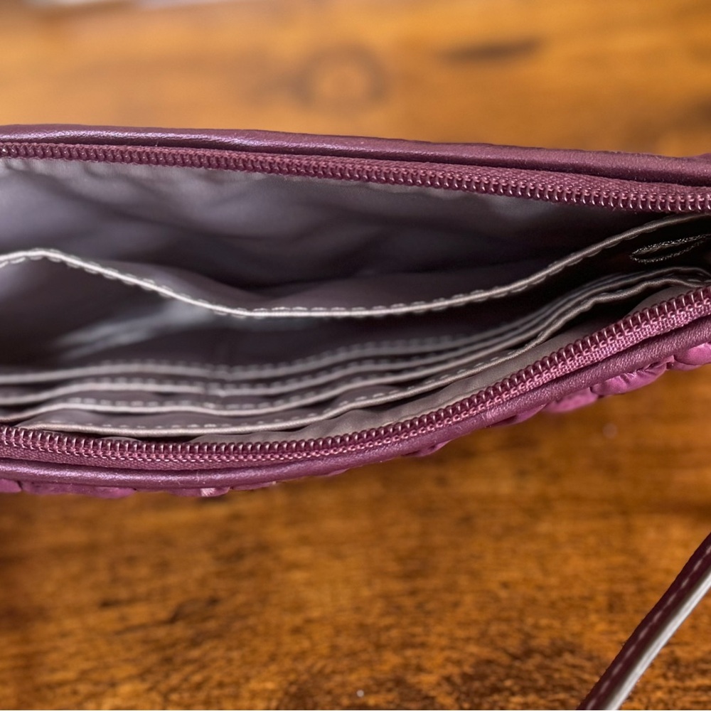 Coach Purple Quilted Wristlet - Picture 3 of 3